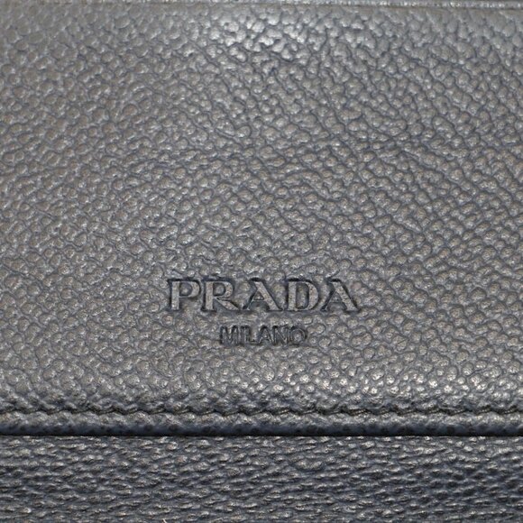 Prada Card Case 2MC049 Men's Bi-Fold Business Card Holder VIT.MICRO GRAIN Baltic - Picture 11 of 14